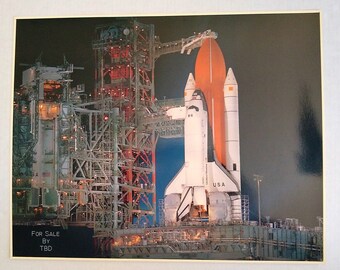 Vintage 1980s NASA Space Shuttle Photo: Kennedy Space Center (16 X 20)