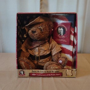 Vintage Dan Dee 100th Anniversary Teddy Bear Teddy Roosevelt Rough