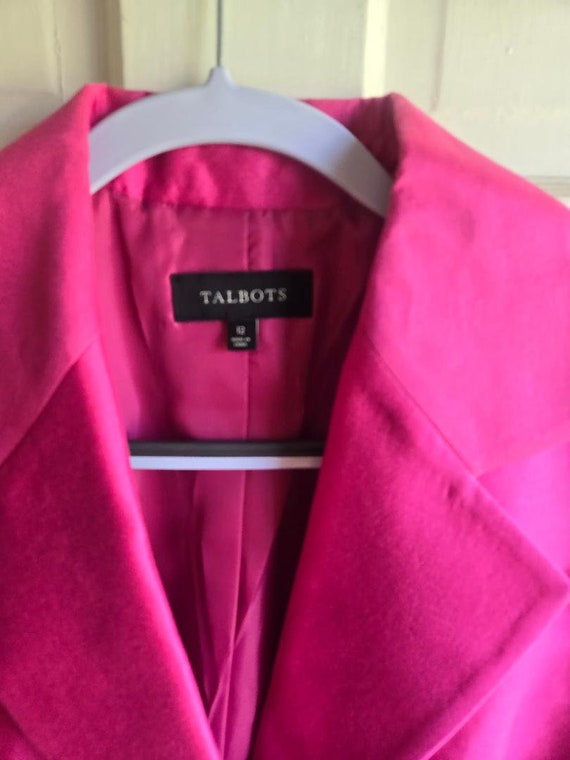 Vintage Talbots Hot Pink Lined Linen Blazer, Vint… - image 4
