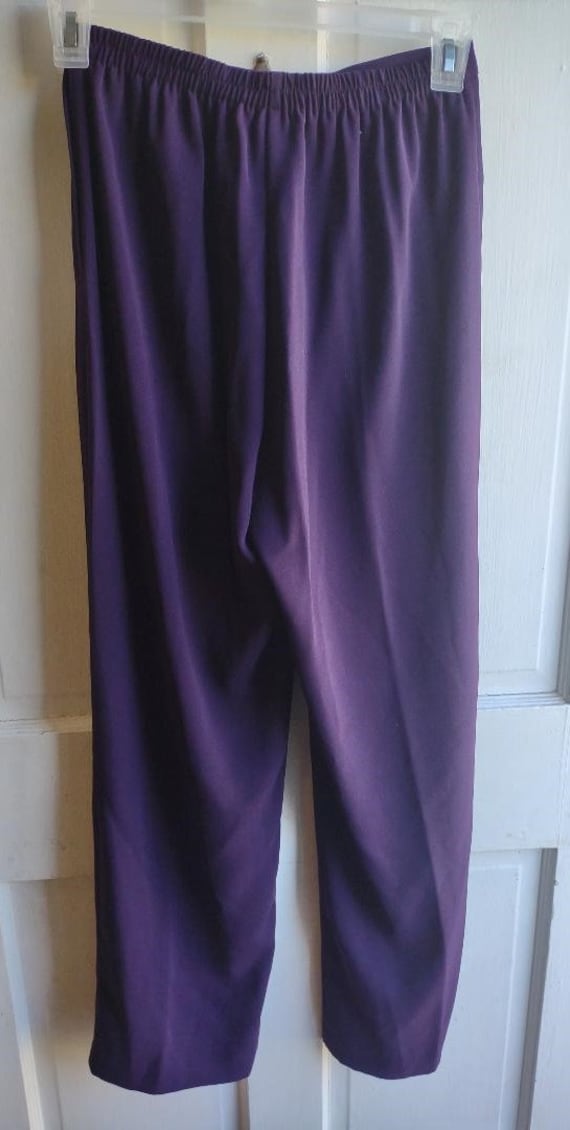 Danny & Nicole Deep Purple Tweed 3 Piece Pantsuit, Wo… Gem