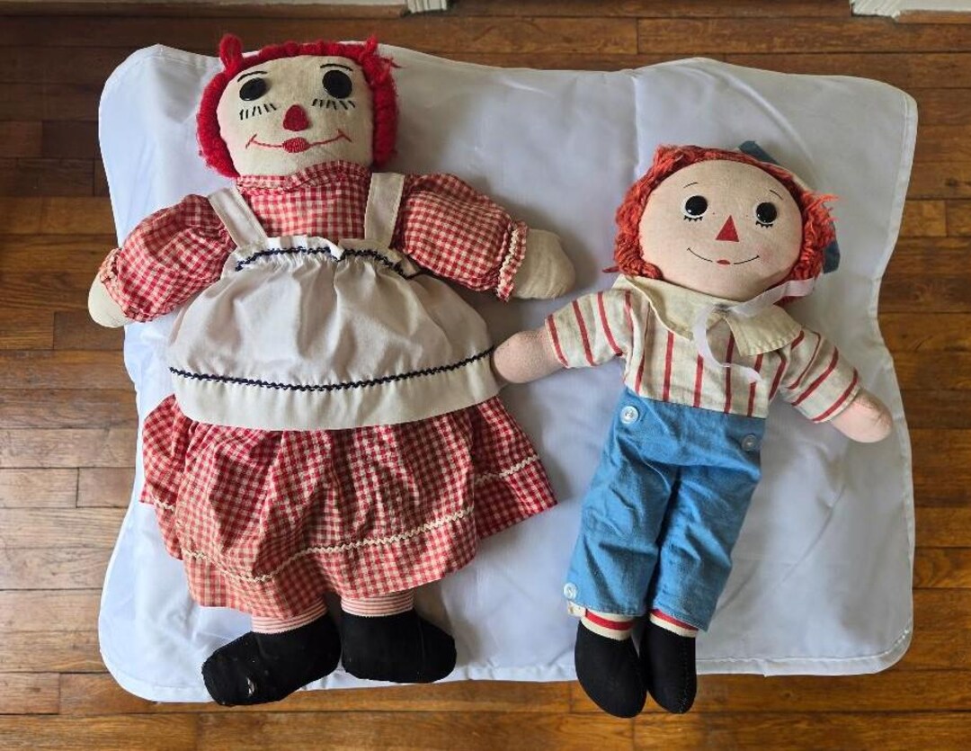 Vintage Raggedy Ann & Andy Dolls: 1970s Knickerbocker Ragdoll Pair - Etsy