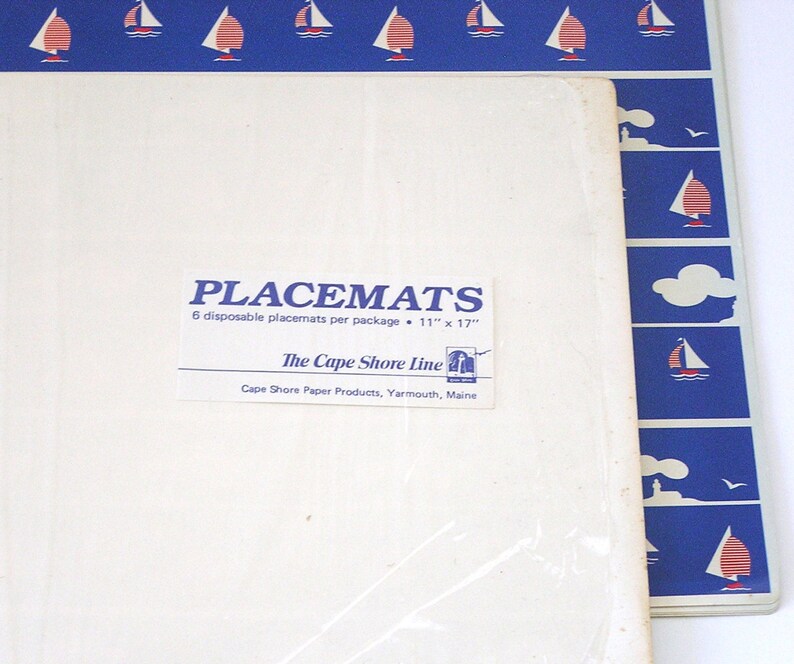 Vintage 1960's Paper Placemats Nautical Sailboats Qty. 16 Etsy