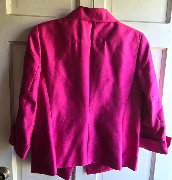 Vintage Talbots Hot Pink Lined Linen Blazer, Vint… - image 6