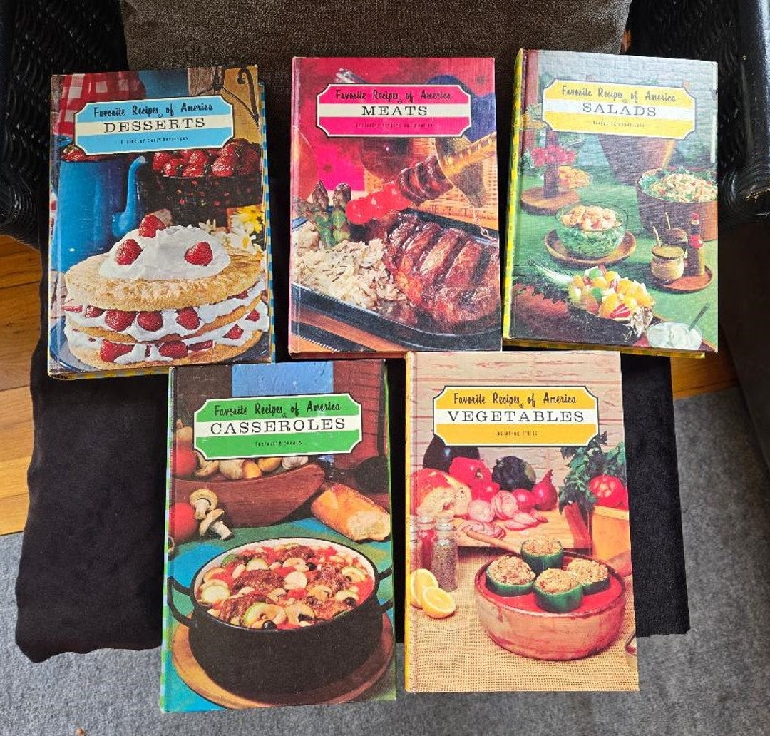 Vintage 1968 Favorite Recipes of America Cookbook Series, Complete 5