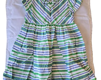 Gymboree Size 7 Girl's Patterned Dress Blue Striped Play Dress - Etsy Gymboree Size 7 Girl's Patterned Dress Blue Striped Play Dress - Etsy