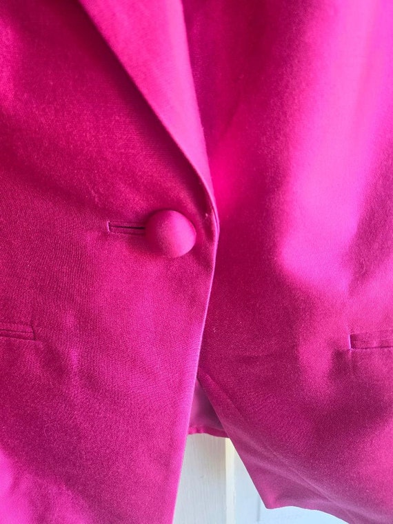 Vintage Talbots Hot Pink Lined Linen Blazer, Vint… - image 5