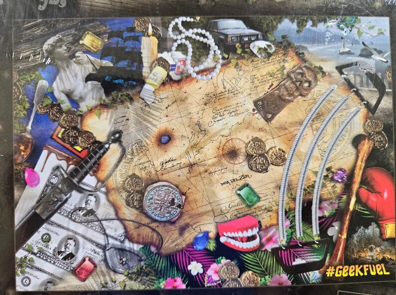 Vintage Geek Fuel Treasure Map Puzzle: Steampunk Pirate Theme (300 Pc ...