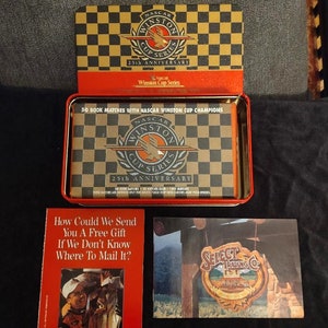 Vintage Winston Cup 25th Anniversary Matches in Collectors Tin NIB with Matchbooks Still Sealed & Original Paperwork