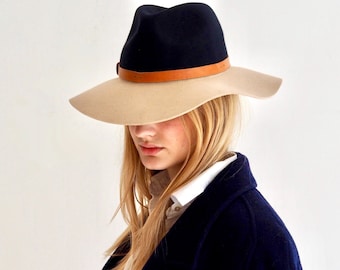 Two-Tone Belted Fedora