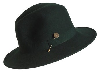 Green Fedora Ribbon Hat