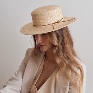 Carnegie Panama Straw Boater Hat