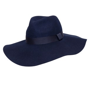 Grande Navy Fedora with large brim image 2