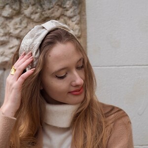 Brocade Woven Gold Thread Sasha Headband image 3