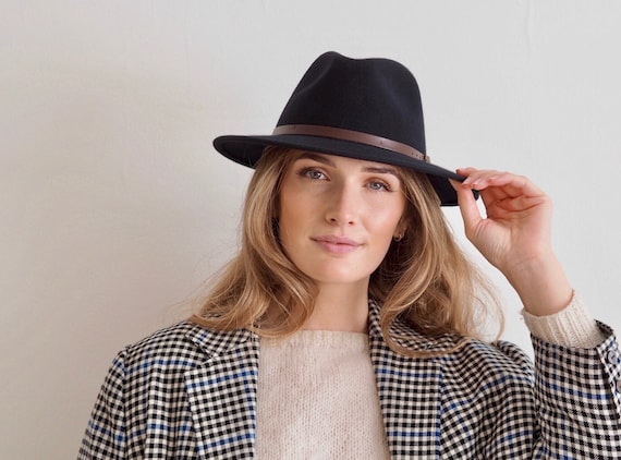 Belted Wool Panama Hat Bethie Belted Wool Panama Hat – Henhouse Shoppe main image 2
