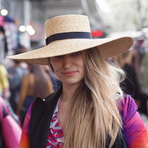 Paloma strohoed met brede rand