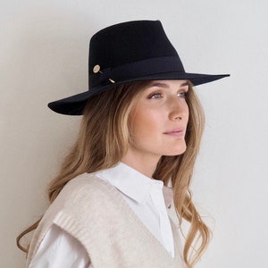 Navy Felt Fedora Hat image 2