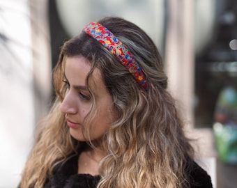 FLORAL SATIN HEADBAND