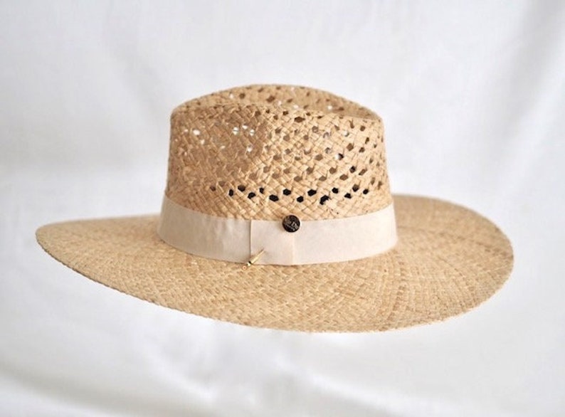 LAWN Neutral Straw Fedora Hat image 2