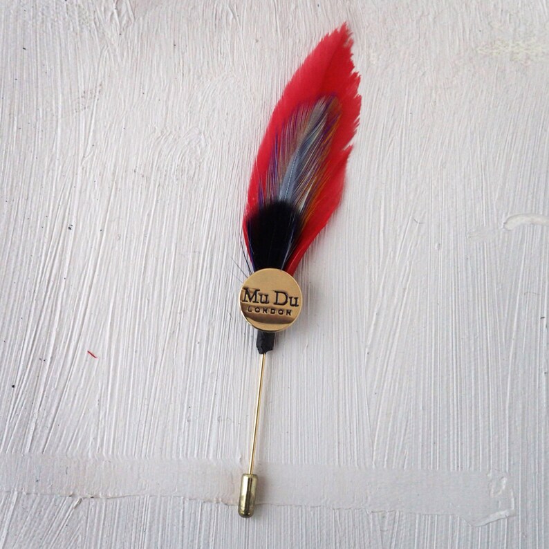 Cardinal Feather Pin Etsy