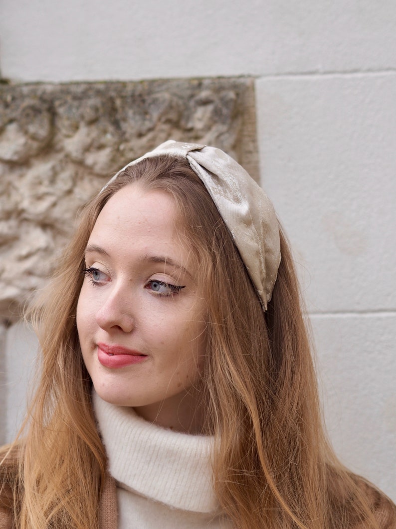 Brocade Woven Gold Thread Sasha Headband image 4