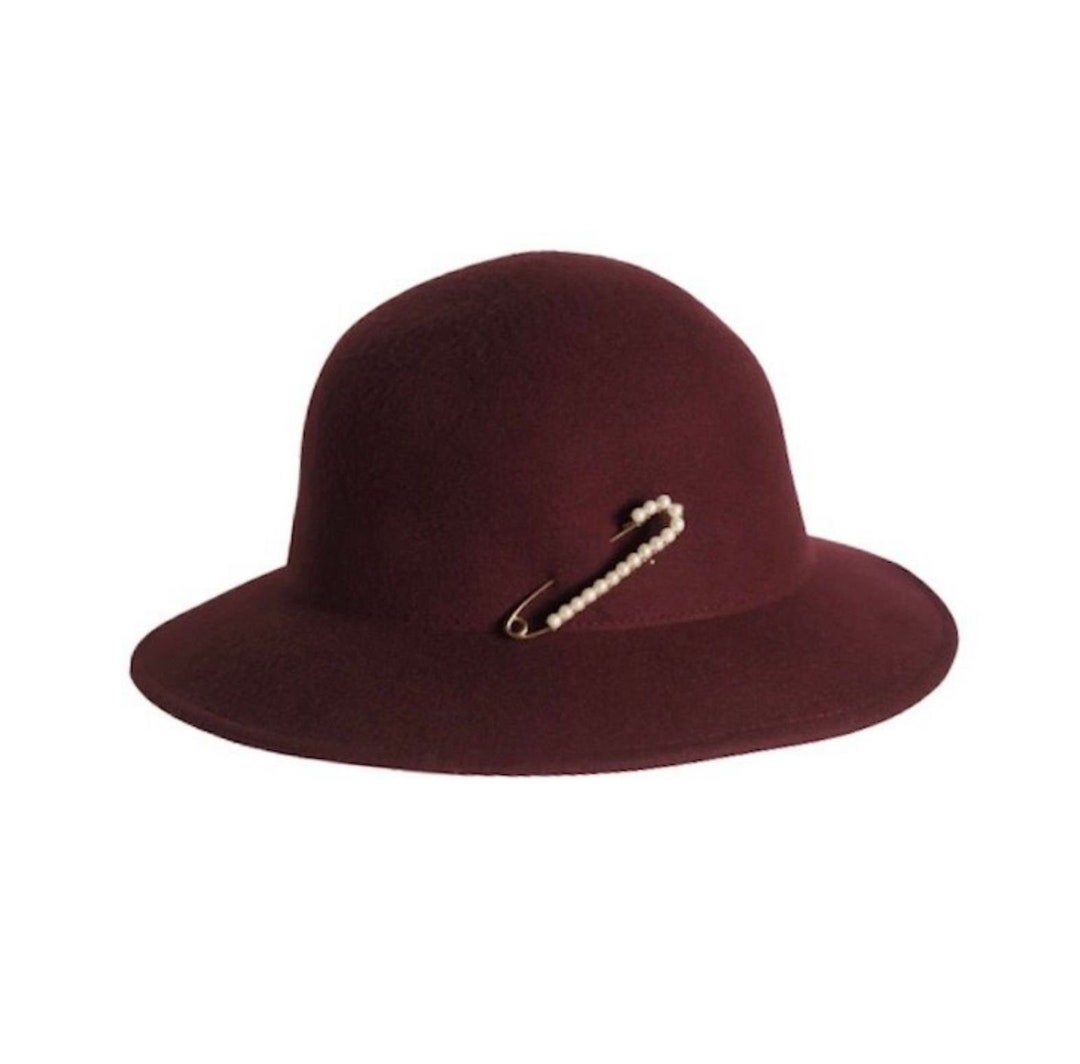 ハット Wool Blended Plain Bucket Hat Annie (5 colors) ANNIE BUCKET HAT - Etsy