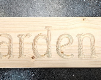 Carved Wood Directional Arrow, Garden arrow, CNC carved signs, Carved unfinished wood arrow, wood signs, directional signs