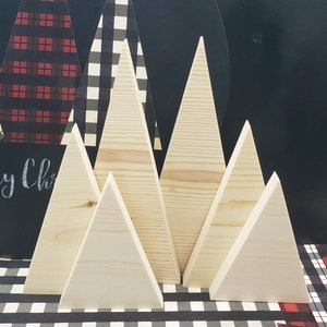 Unfinished Wood Tree Set: DIY Holiday Decor, Tiered Tray Trees