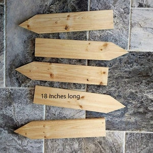 Unfinished Wood Arrow Sign Set: DIY Wedding Decor, 18 inch directional signs