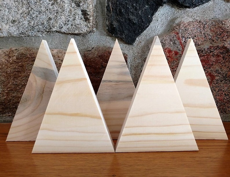 Solid wood trees, Unfinished Wood, Ready to finish, Tree Shapes, Stands alone, Five in tall, Christmas Tree, DIY Christmas Craft Project image 3