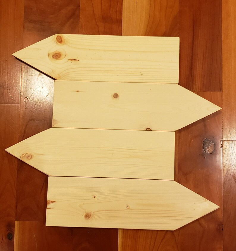 Four Wood Arrows 12 In. Long Unfinished Sanded DIY Wood Etsy