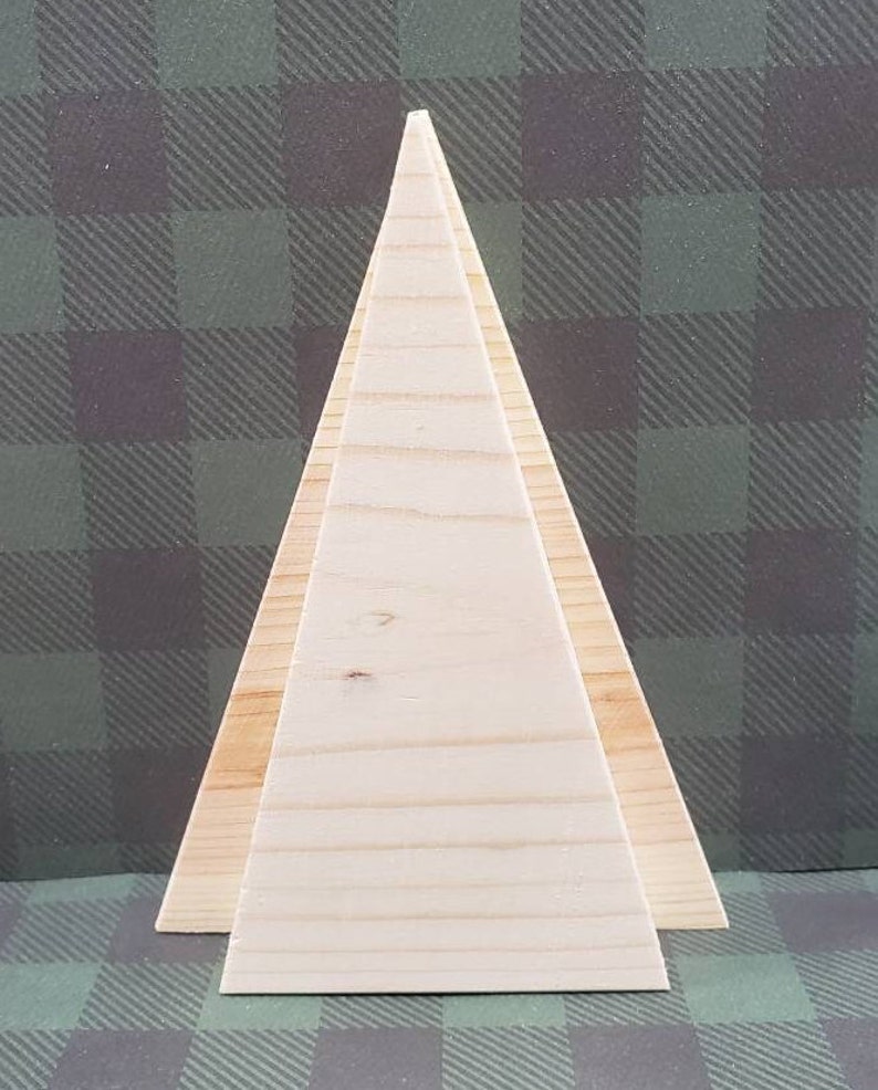 Solid wood trees, Unfinished Wood, Ready to finish, Tree Shapes, Stands alone, Five in tall, Christmas Tree, DIY Christmas Craft Project image 4