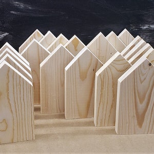 Wood House Shapes: 6&quot; DIY Farmhouse Tiered Tray Decor
