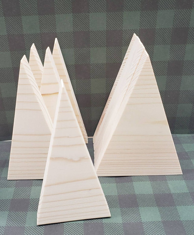 Solid wood trees, Unfinished Wood, Ready to finish, Tree Shapes, Stands alone, Five in tall, Christmas Tree, DIY Christmas Craft Project image 9