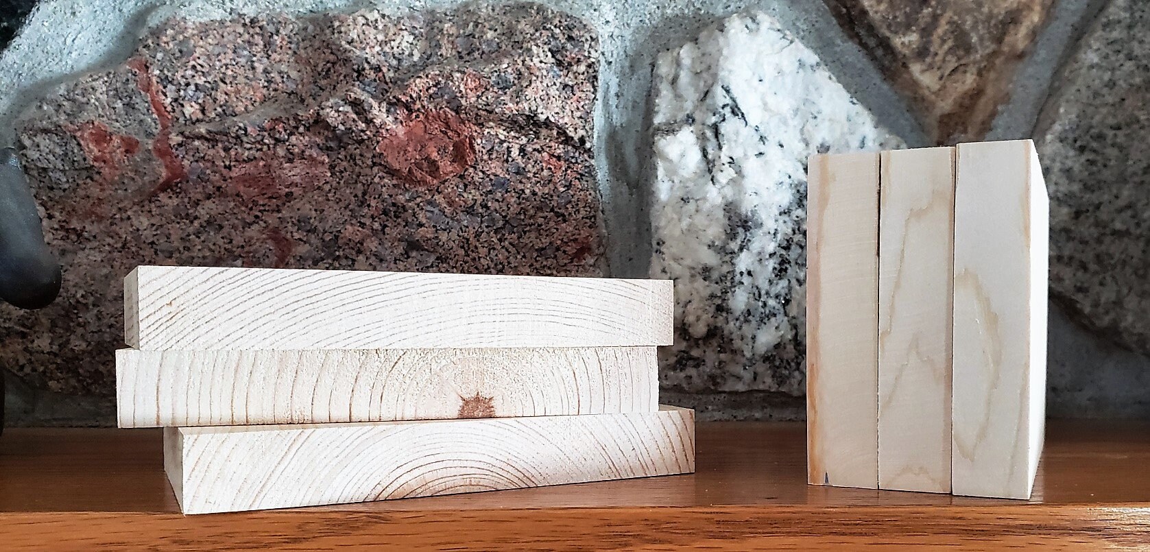 Set of Six Blocks Unfinished Wood Rectangle Blocks DIY Craft Etsy