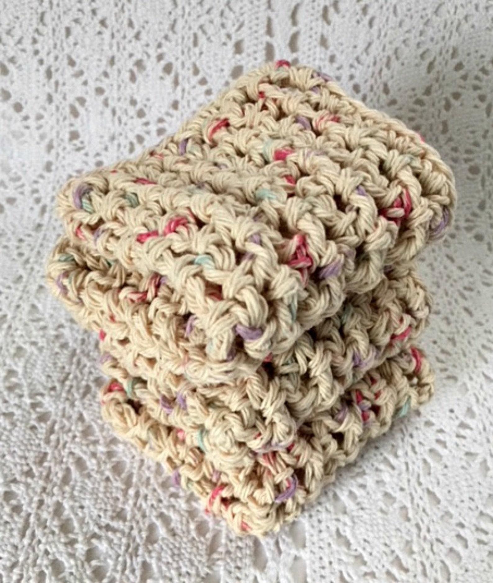 Handmade Dishcloths Organic Cotton Dish Cloths Beige Etsy