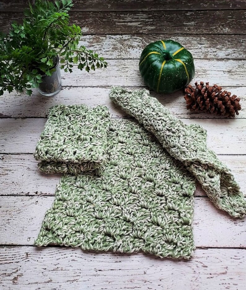 Sage Green Dish Cloths Cotton Dish Rags Farmhouse Kitchen Etsy