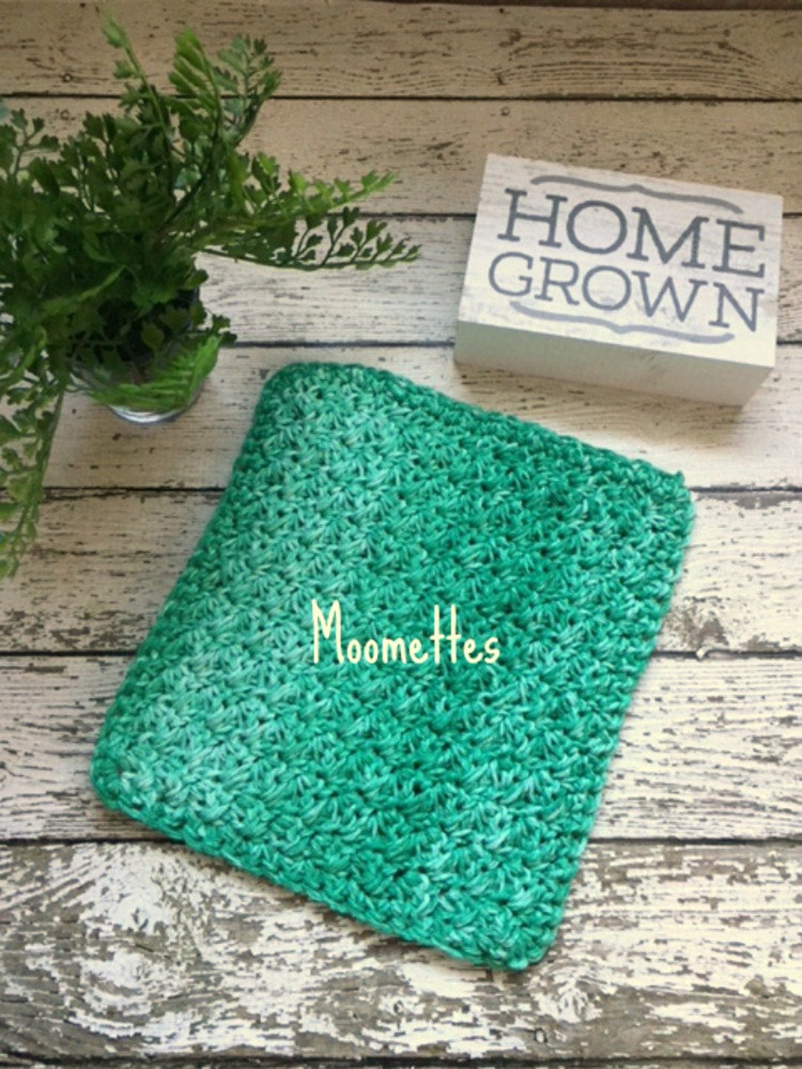 Earthy Green Dish Cloths Washcloths Eco Friendly Cotton Etsy