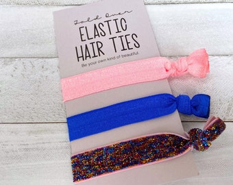 Elastic hair ties, ponytail holders