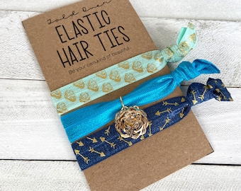 Elastic hair ties, ponytail holders