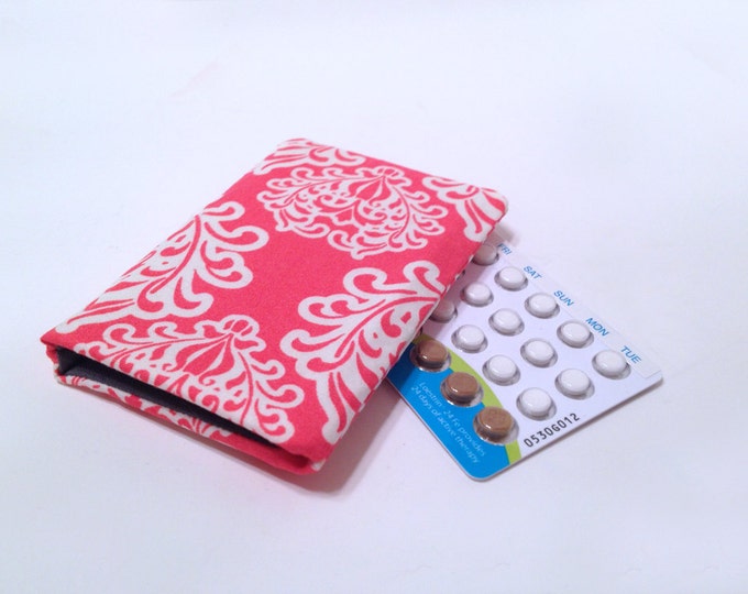 Birth Control Case Pill Case Birth Control / Pink Coral Etsy