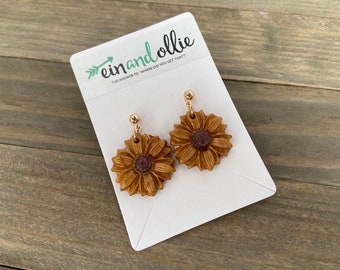 Polymer clay fall dangle earrings