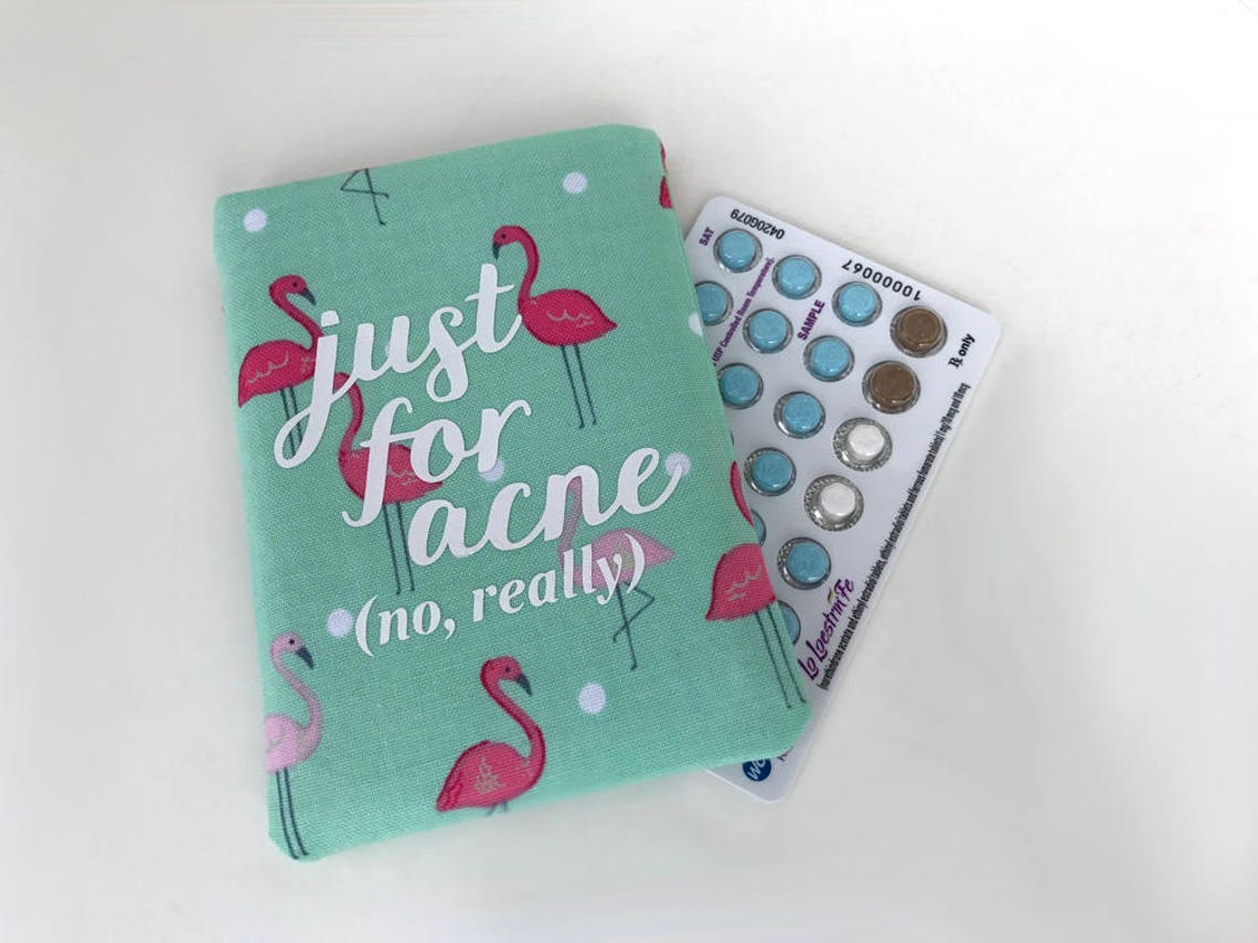 Pill Case // Birth Control Pill Sleeve Just for Acne in Etsy