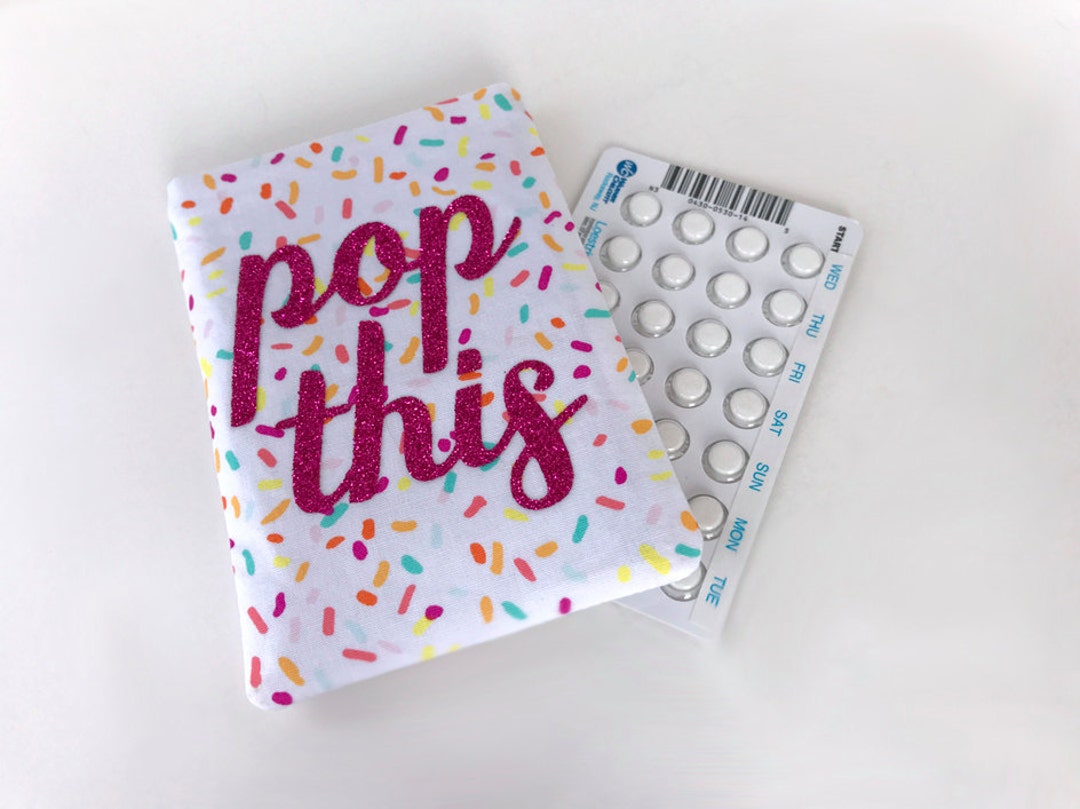 Pill Case Birth Control Pill Sleeve Sprinkle Print Etsy