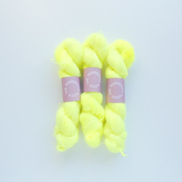 Yollo- Hand Dyed Mohair Silk Yarn