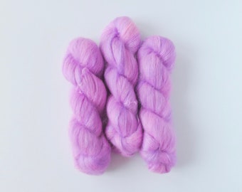 Electric Orchid- Hand Dyed Mohair Silk Yarn