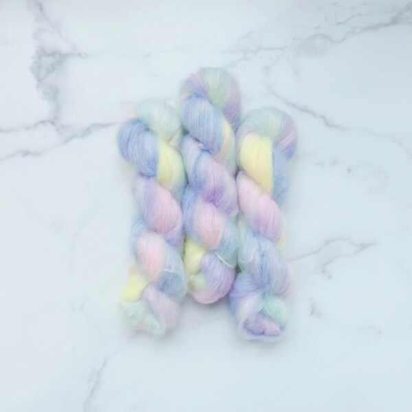 Cosmic Tye Dye- Hand Dyed Mohair Silk Yarn