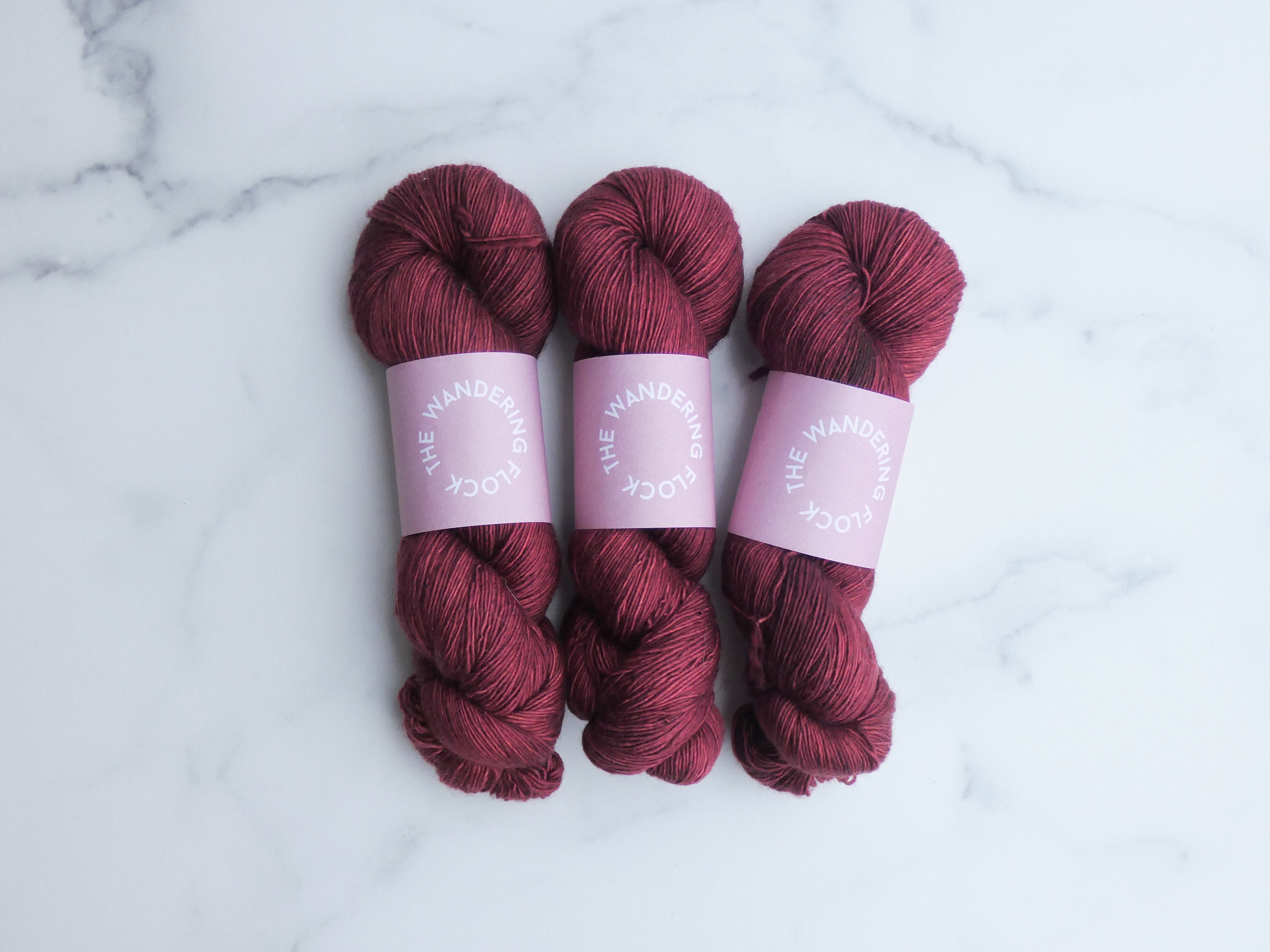 Red Rust Hand Dyed Worsted Merino Yarn