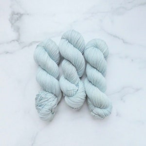 Dusty Blue - Hand Dyed Worsted Merino Yarn