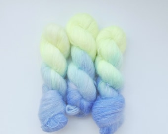 Aurora- Hand Dyed Mohair Silk Yarn