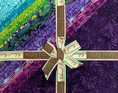 Island Batik - IB Stack ST - William 39 s Garden - Purple Grape Violet Blue Green Aqua Teal Rich Vibrant Color Art Deco Elegant Royal
